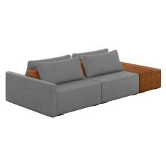 Sofá Ilha 2 Lugares Living 272cm Modulado para Sala Lary Linho K01 - D`Rossi