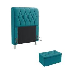 Kit Cabeceira Estofada Para Cama Box Sirius 90 Para Cama de Solteiro e
