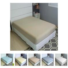 Lençol Avulso Solteiro Malha 100% Algodão Liso Com Elástico - Cozzilar