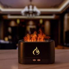 Difusor Portátil De Aromatizador Chamas Umidificador De Ar E Óleos Ess