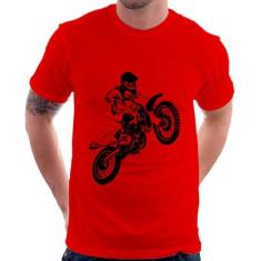 Camiseta Motocross Jump - Foca na Moda, Vermelho, M