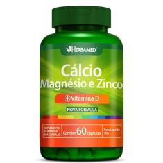 Calcio, Magnesio, Zinco E. Vit D3 600mg 60cps - Herbamed, Herbamed