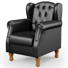 Poltrona Decorativa Para Sala De Estar Yara P02 material sintético - L