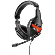 Fone headset gamer warrior harve ph101 - multilaser, Preto e Vermelho
