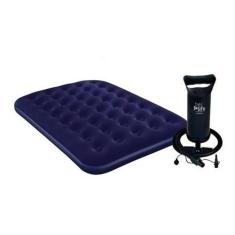 Colchão Inflável Casal Camping Praia Multiuso + Bomba De Ar - Confort-