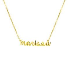Awegift Colar com nome personalizado, banhado a ouro 18K, joia de presente para madrinha de honra para mulheres, Metal