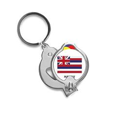 Cortador de unhas afiadas de aço inoxidável com contorno da bandeira do estado americano