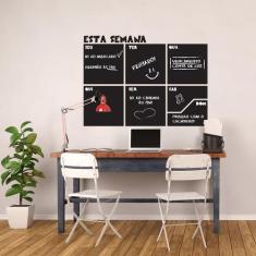 Adesivo de Parede Lousa de Giz Calendário Esta Semana - Quartinhos
