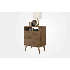 Mesa De Cabeceira Lotus 2 Gavetas Jequitibá - J&A  Móveis