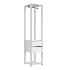 Guarda Roupa Closet 02 Gavetas 183X40cm Branco PRODDY
