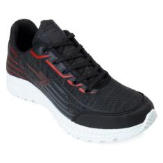 Tênis Running Pro Confort BX22-BX2244, 46, Preto, Vermelho