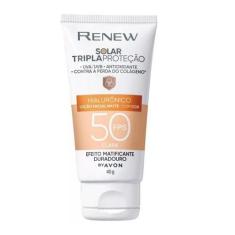 Protetor Solar Renew Matte Com Cor CLARA FPS 50 Avon 40G