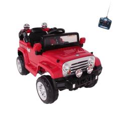 Carro Infantil Eletrico Jipe Trilha 12V Com Controle Remoto Vermelho