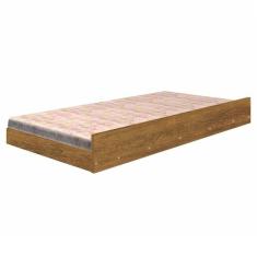Cama Infantil Auxiliar Solteiro 100% Mdf Ypê - Tigus Baby, Marrom, Mod