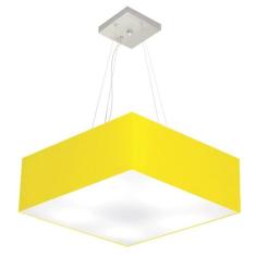 Lustre Pendente Quadrado Md-4032 C pula Em Tecido 15/50x50cm