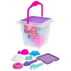 Baldinho de Praia Menina com Moldes e Pa Merco Toys