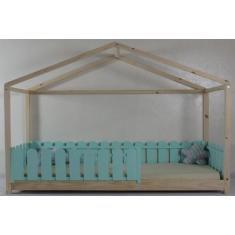 Cama Montessoriana Solteirão Frente Casinha Colorida Madeira Maciça Pi