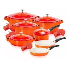Jogo De Panelas Le Cook Revestimento Cerâmico 7 Peças