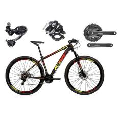 Bicicleta Aro 29 Ksw Xlt 27v K7 Câmbio Shimano Deore Freios a Disco Hidráulicos Suspensão com Trava-Unissex