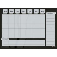 Quadro Lousa Planner Semanal 30X40Cm Metal Week 24