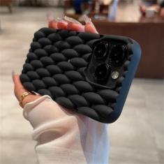 Capa de telefone com dissipação de calor de silicone macio para iPhone 11 12 13 14 15 Pro Max X Xs Max XR 7 8 Plus Capa oca para pára-choques, preta, para iPhone 13Pro Max