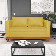 Sofá 2 E 3 Lugares Europa 180cm Suede - Doce Sonho Móveis Amarelo