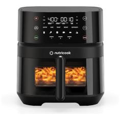 Air Fryer 5.6L com 12 Funções Predefinidas, Cesto Antiaderente, Silencioso e Fácil de Limpar, 110V 1500W, Nutricook, Preta