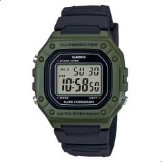Relógio de Pulso Masculino Casio Digital Verde Standard W-218H-3AVDF