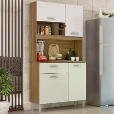 Kit Cozinha 4 Portas 1 Gaveta 91401 Amendola Branco Demobile