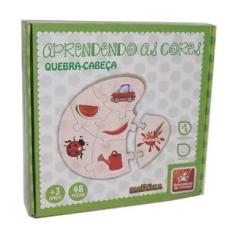 Quebra Cabeça Jogo de Memória Aprendendo as Cores  48 peças