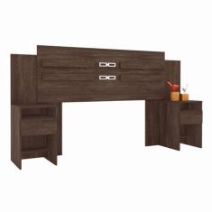 Cabeceira Casal 216cm Triunfo 9590 Ébano Touch Demóbile, Ébano Touch