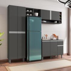 Cozinha Compacta Chicago Cinza Fosco