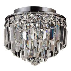 Plafon Sobrepor de Cristal Kri 21,5 Cmx25 Cmxx Bella Iluminação Transparente