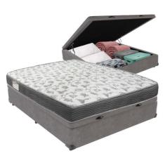 Cama Box Baú Iso100 Ortobom Viúvo Cinza Espuma D33