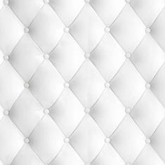 Papel de Parede Adesivo Lavável Capitone Branco