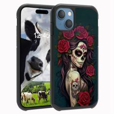 ZXHSBROK Capa para iPhone 15, capa protetora resistente à prova de choque de camada dupla híbrida de policarbonato rígido e silicone macio à prova de choque para iPhone 15 (2023) 6,1 polegadas,