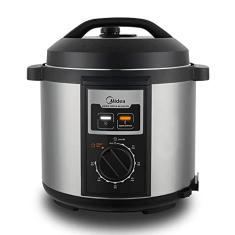 Panela de Pressão Mecanica, 6L, Inox/Preto, 110V, Midea