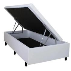 Base Box Baú Blindado Solteiro 088 x 188 x 42 - Carminatti, Branco