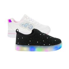 Tênis Led Luzinha Infantil Menina - KIT 2 PARES Tam 24 ao 34 - sapatin