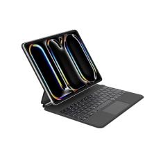 Belkin Capa com teclado profissional com suporte magnético, teclado Bluetooth retroiluminado, controles multigestos, compatibilidade de armazenamento magnético Apple Pencil e teclas multimídia para