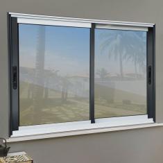Janela Elite 2 Folhas Moveis 100 X 150 Vidro Reflex