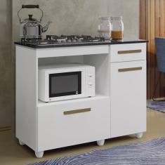 Balcão para Cooktop e Forno 2 Portas 1 Gaveta Clara Yescasa