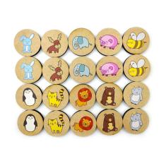 Jogo Da Memória Animais - Brinquedo Educativo Em Madeira