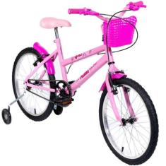 Bicicleta Aro 20 Infantil MTB Girl Com Roda Lateral - Tridal Bike, Ros