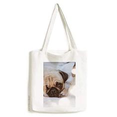Bulldog Pet Animal Lonely Sacola de lona, bolsa de compras, bolsa casual