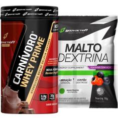 Carnívoro Whey Isolado Prime 900g + Maltodextrina 1kg Body Action - Bo