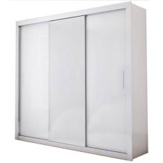 Guarda Roupa Berlim SEM Espelho Casal 3 Portas 4 Gavetas Cor Branco - 
