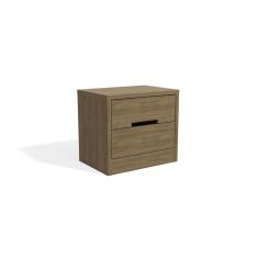 Mesa De Cabeceira Com 2 Gavetas Kappesberg S822 Nogueira
