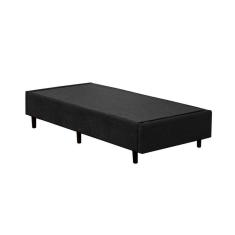 Cama Box Blindado Solteirão NK Camas Suede Preto 40x96x203
