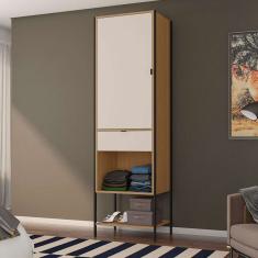 guarda-roupa closet modulado maverick 1 pt 1 gv carvalho e off white 59 cm